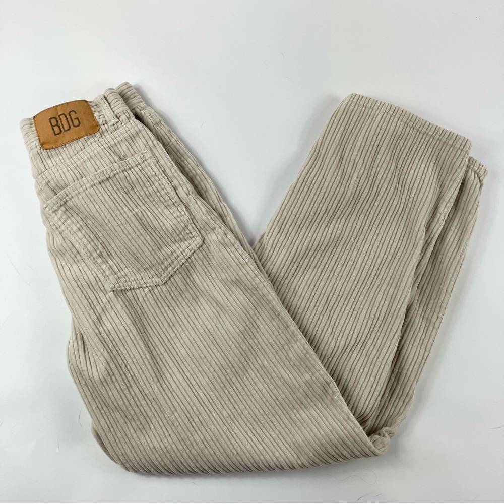 BDG Women’s Cream Corduroy High-Rise Baggy Pants